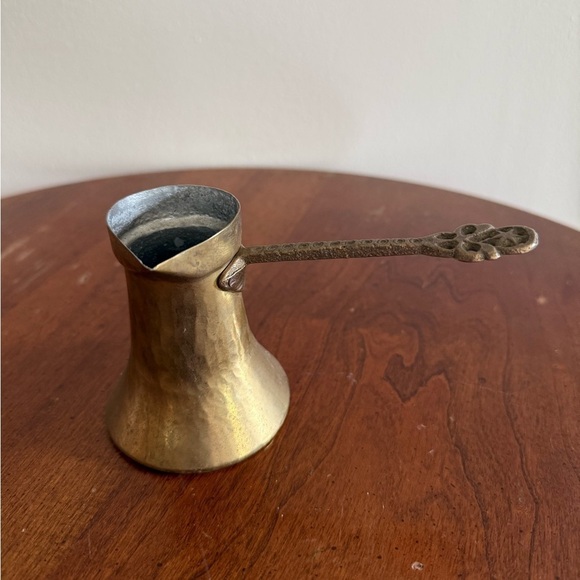 Other - Vintage Turkish Cezve Small Coffee Pot Brass Jezve Ibrik Rustic Kitchen